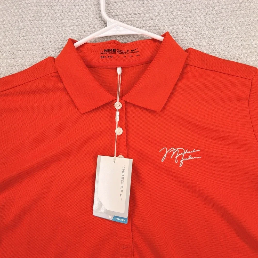 NEW Nike Golf Michael Jordan Signature Polo Womens XXL Orange Dri-FIT 394665